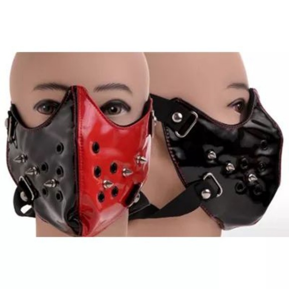 punk rock fashions Other - Red and black face mask
